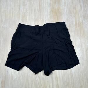 Wildfox Black Pull On Lounge Shorts Lightweight Viscose Casual Relaxed Fit LG